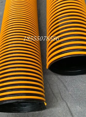 黑黄管抽沙管吸沙管黄色PVC塑筋管牛筋管螺旋管船厂喷砂机喷砂管