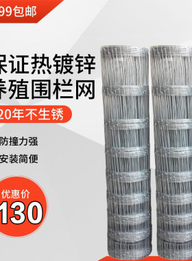 镀锌铁丝网牛栏网围栏网养殖网护栏网圈山防护网钢丝网户外隔离网