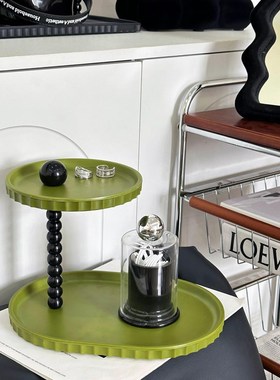 中古高级感入户玄关钥匙香薰收纳摆件进门鞋柜客厅桌面收纳盒装饰