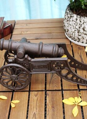 创意个性炮会所家居铸铁大质装饰摆件复古酒店怀旧铁工艺品