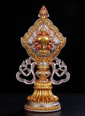 摆件桌面民族风密宗藏细供奉八吉祥精八吉祥雕刻单面树脂式