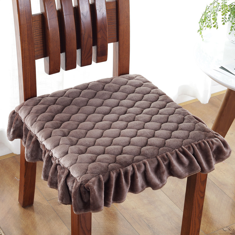 Winter plush dining chair mat student thickened sponge office chair mat non-slip Q tatami bay window car seat