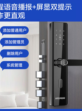户外防水指纹密码锁入户别墅防盗双门室外家用防雨家用智能门锁