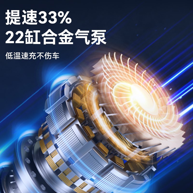 车载充气泵汽车用高压打气泵便携式电动小轿车轮胎打气筒带测胎压 - 图1