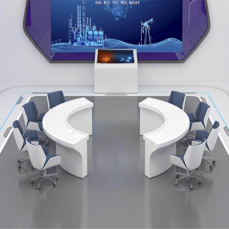圆形会议桌大型会议室创意烤漆商务洽谈桌简约现代烤漆圆形展示桌,淘宝优惠券,粉丝福利购,淘宝优惠卷
