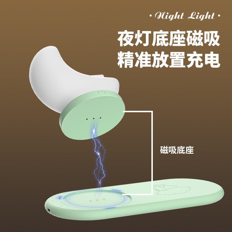 卧室床头灯家用创意月亮小夜灯氛围感可异物识别学生宿舍小夜灯无 - 图1
