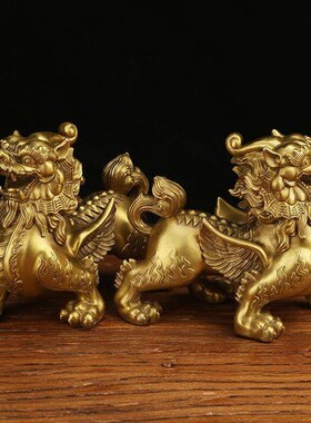 铜貔貅一对走路貔貅摆件天禄送财貔貅家居工艺品摆件礼品