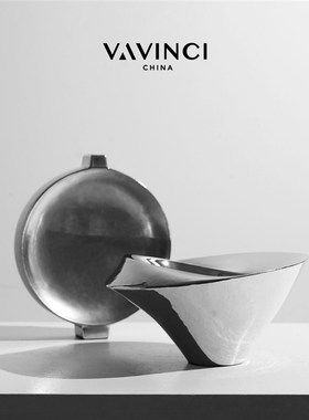 梵其现代轻奢艺术陶瓷花器手工置物盘摆件客厅茶几装饰样板房软装