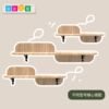 Wooden hole board storage rack kindergarten solid wood board decorative wall bookshelf entry restaurant art wall hanging