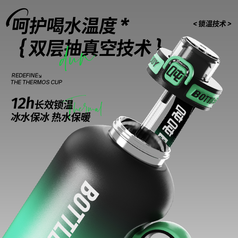 王一博代言款bottledjoy冰火吨吨桶街舞同款吨吨杯豹猫联名款水杯 - 图2