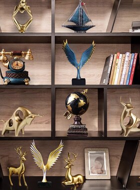 酒柜装饰品复古摆件家居饰品小提琴创意简约客厅电视柜书柜小摆设