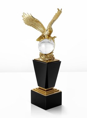 大展鸿图好寓意摆件客厅书u房办公室创意雄鹰工艺品乔迁开业礼品