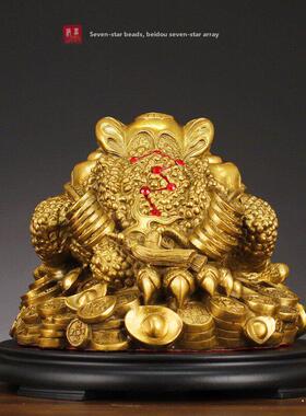 铜金蟾蜍招财进宝家居装饰三脚蟾蜍金蝉办公室客厅入口装饰开门乔