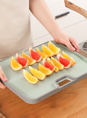 日本品牌切水果砧板加厚双面切菜板粘板厨房家用刀板塑料小案板