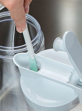 日本进口保温杯杯盖缝隙清洗刷奶瓶刷子凹槽清洁刷套装长柄水壶刷