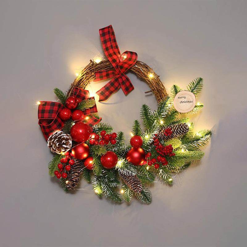 圣诞节装饰藤条挂饰花环藤圈树门挂墙挂商场酒店大堂发光场景布置,淘宝优惠券,粉丝福利购,淘宝优惠卷