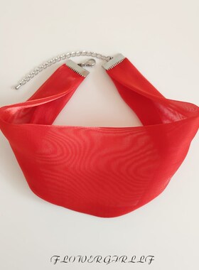 宽边颈带纯色百搭遮颈纹脖子饰y品挡疤痕颈部装饰脖链护脖颈饰脖