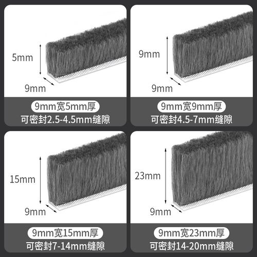 推拉窗密封条隔i音神器塑钢窗户防风条毛条自粘门缝玻璃门密封胶 - 图2