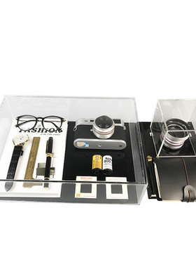 样板间书房装饰品书桌摆件飘窗A托盘相机模型现代简约软装桌面道