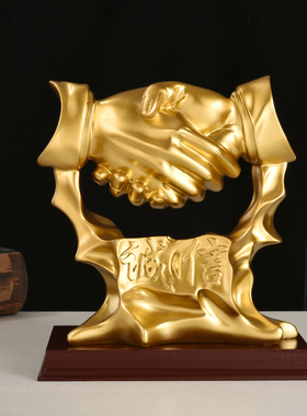 家具玄关办公室装饰品创意招财乔迁开业好L物高档办公桌桌面小摆