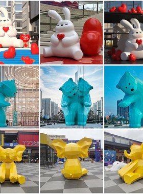 大型玻璃钢雕塑定制 户外广场公园卡通雕塑 商业美陈X落地摆件厂