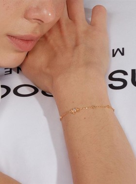 sanswood森m吾《跳动方糖》肌理方糖莫桑石手链简约不规则磨砂手