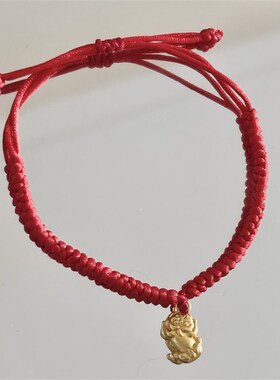 线条呆萌小c狗手炼情侣款狗可爱情人节镀金礼物男女通用款式貔貅