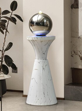 现代简约风水球流水喷泉落地客厅家居轻奢生财礼品风车循环水摆件