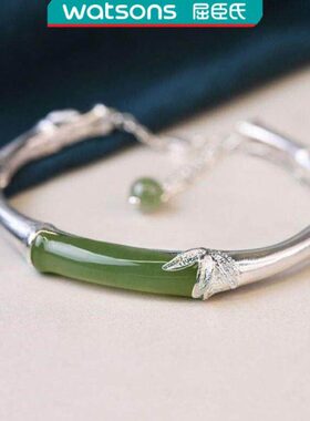 云之羽云雀同款手镯云为衫虞书欣复古竹节开口可调节手饰国风手环