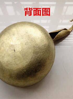 纯铜水瓢老式手工锻打加厚水舀子黄铜水勺短柄铜瓢铜水舀家用包邮