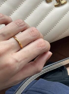经典可门简约大气～随细戒指手用时金色随考虑搭配高级不戴款出