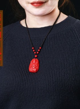 十二生肖守护神属龙2022年吉祥佩戴物朱砂M普贤菩萨吊坠属龙本命