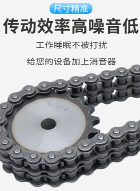 5分双排链轮配件大全10a工业机械传动双排链条齿轮组合传动双齿轮