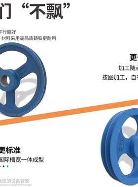 皮带轮b型双槽机械传动电机b2二槽多槽大皮带盘槽轮三角带轮定做
