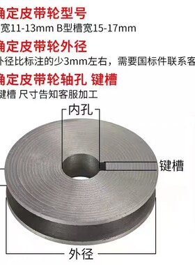 三角皮带轮铸铁单槽电机轮1槽外径60-100毫米带内经键槽A型皮带盘