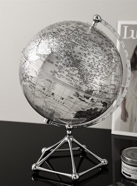 高档酒柜地球仪摆件轻奢高档家居客厅电视柜O酒柜办公室桌装饰品