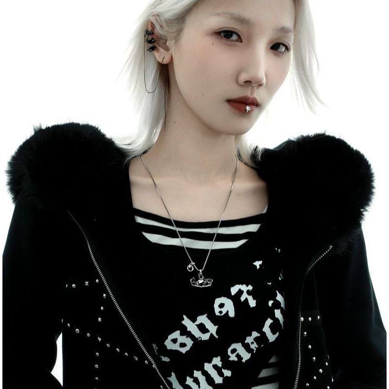 夜王 | S925纯银猫咪唇夹锆石纯银不掉色免打孔唇钉小众设计辣妹,淘宝优惠券,粉丝福利购,淘宝优惠卷