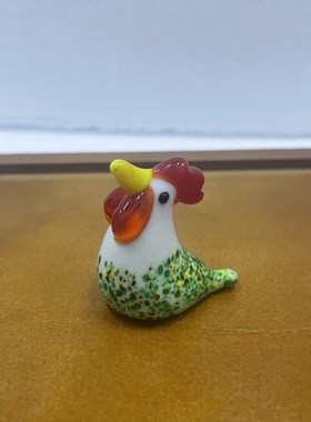 淄博博山陶瓷琉璃大观园手工琉璃小鸡哒哒鸡咕T咕鸡动物摆件桌面