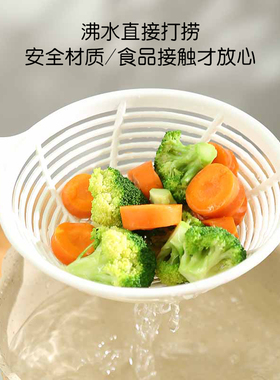 大号漏勺耐高温沥水过滤捞面勺饺子勺家用食品级凉虾大漏捞勺笊篱