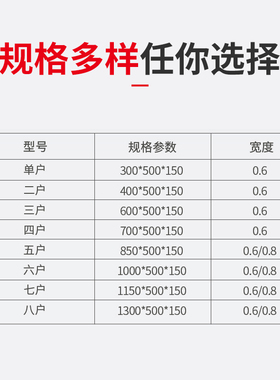 304不锈钢水表箱单户自来水厂箱201加厚明装暗装3户4户6户定做