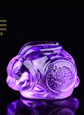 琉璃水晶兔子f摆件客厅工艺品创意玉兔生肖福兔吉祥家居装饰品礼