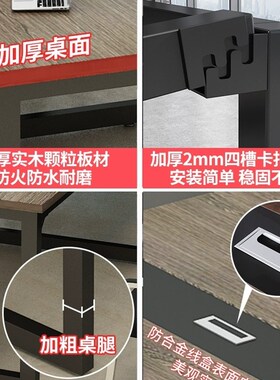 现代办公桌长桌会议桌简约椅组合小型会议室洽谈桌工作台长条桌子