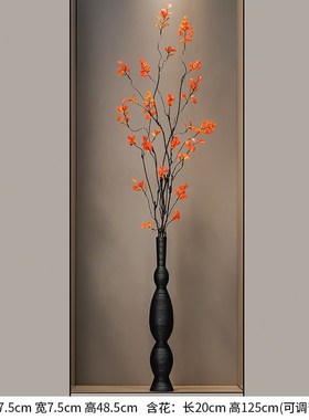 玄关入户细高花瓶摆件高级感家居客厅电视柜迎Q客松花艺花器装饰