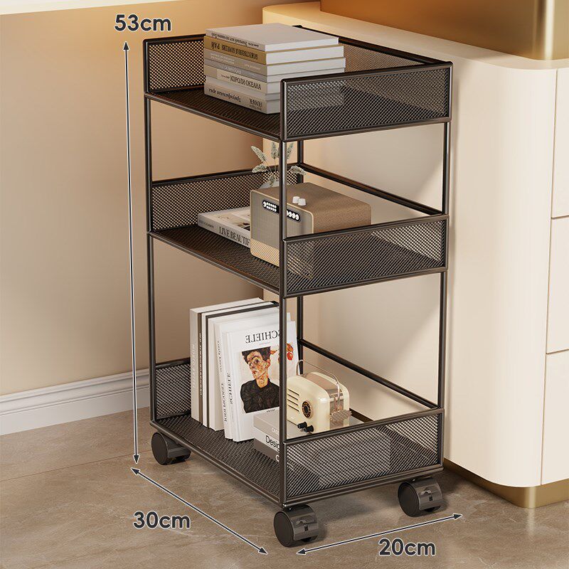可移动书包架桌下置物筐家用书桌收纳神器带轮P小推车书架收纳架 - 图1