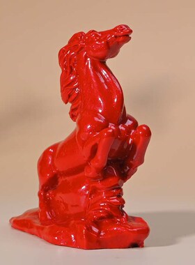 朱砂十二生肖马摆件马到成功摆设家居工艺U品车载摆饰摆台