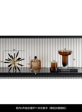 现代无障碍豪华咖啡色高端小生境装饰意大B利风格客厅电视柜小生