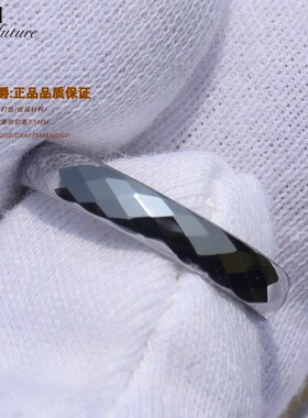 钨金戒指男女情侣对戒玫瑰金小指彩金尾戒钨钢R多切面乌金素圈指