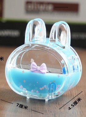 儿童玩具卡通漂浮k沙漏摆件南瓜车创意油滴笔插液体流沙玩具摆件