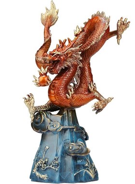 威弗列德铜招财家居玄关办公室搬家店铺青龙乔迁开业礼品祝福摆件