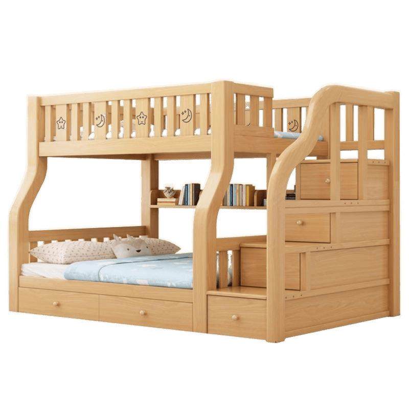 实木子母床成人儿童床上下铺两层床多功能高低床带护栏上下双层床,淘宝优惠券,粉丝福利购,淘宝优惠卷